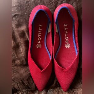 Rothy’s (9) - Very Red Flat Pointed Toe Shoes
